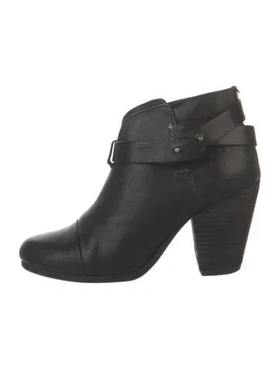 Pre-owned Rag & Bone Leather Boots In Black