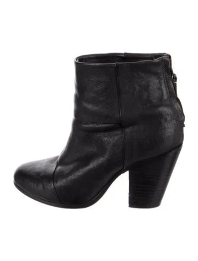 Pre-owned Rag & Bone Leather Boots In Black