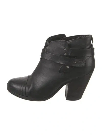 Pre-owned Rag & Bone Leather Boots In Black
