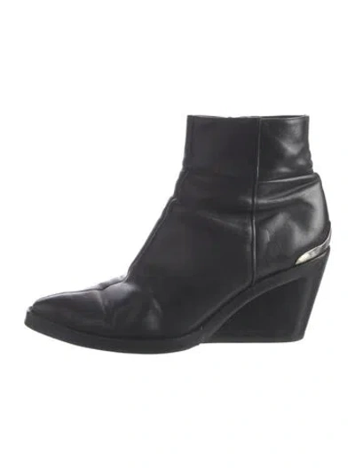 Pre-owned Rag & Bone Leather Boots In Black