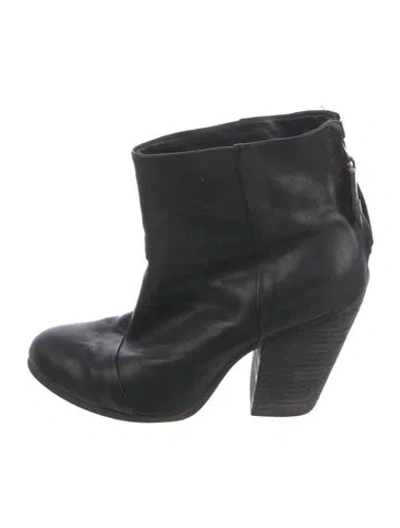 Pre-owned Rag & Bone Leather Boots In Black