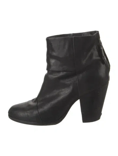 Pre-owned Rag & Bone Leather Boots In Black