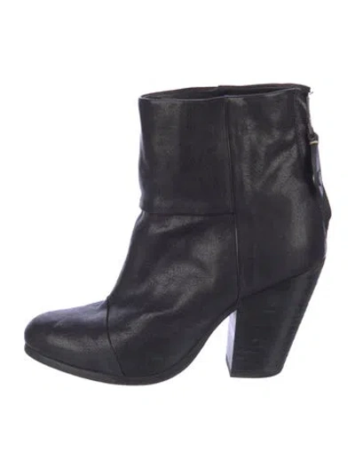 Pre-owned Rag & Bone Leather Boots In Black