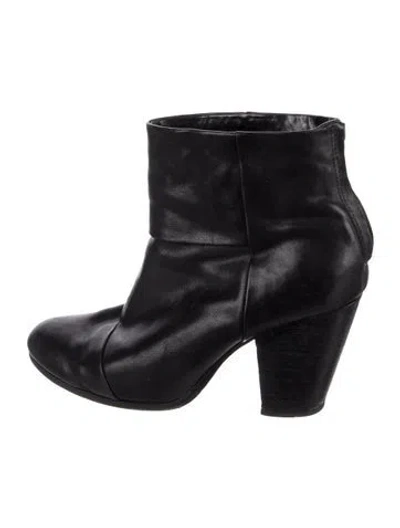 Pre-owned Rag & Bone Leather Boots In Black