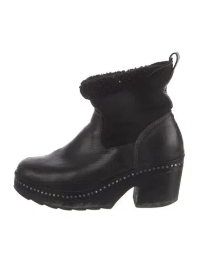 Pre-owned Rag & Bone Leather Boots In Black