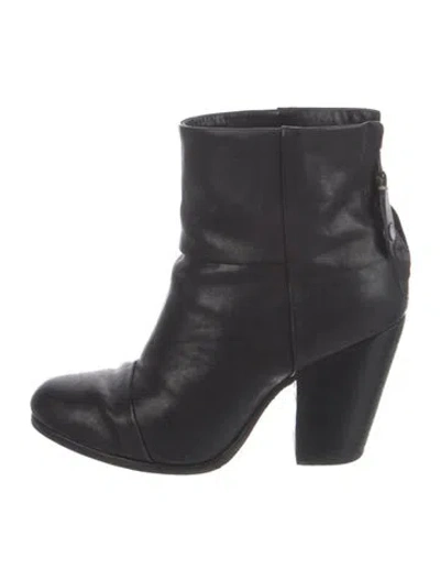 Pre-owned Rag & Bone Leather Boots In Black