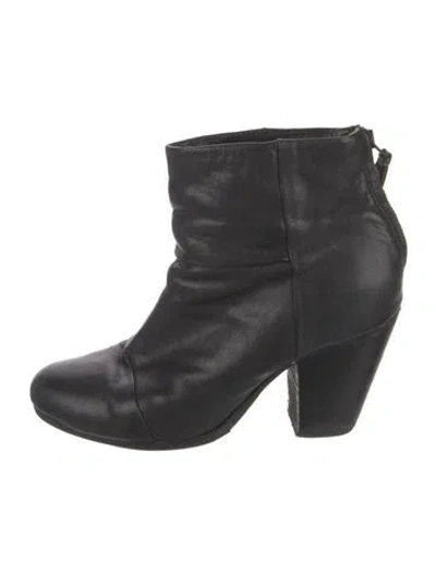Pre-owned Rag & Bone Leather Boots In Black