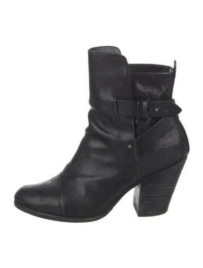 Pre-owned Rag & Bone Leather Boots In Black