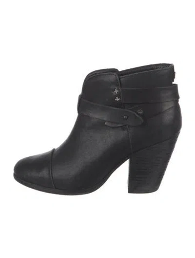 Pre-owned Rag & Bone Leather Boots In Black