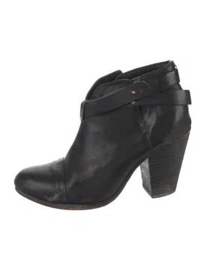 Pre-owned Rag & Bone Leather Boots In Black