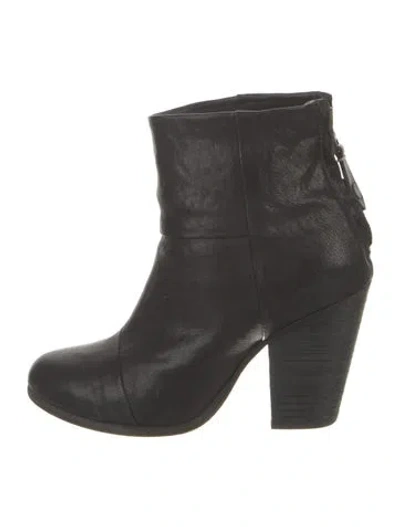 Pre-owned Rag & Bone Leather Boots In Black