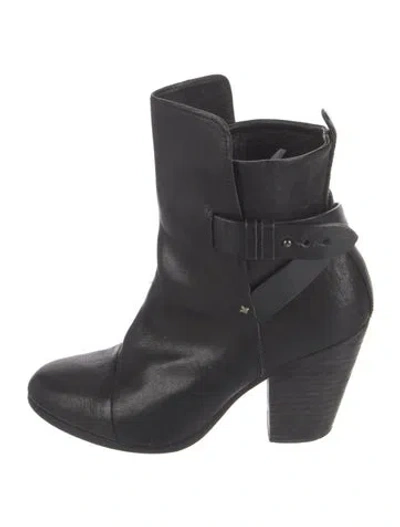 Pre-owned Rag & Bone Leather Boots In Black