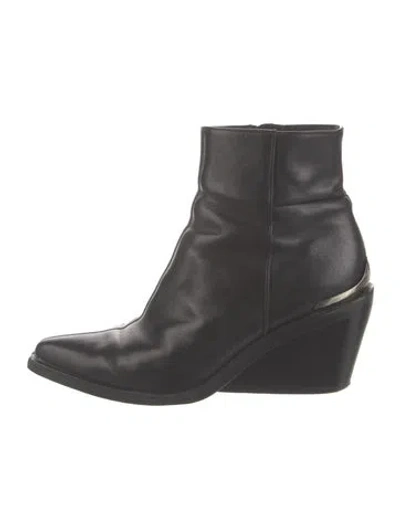 Pre-owned Rag & Bone Leather Boots In Black