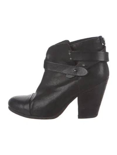 Pre-owned Rag & Bone Leather Boots In Black