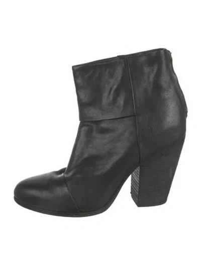 Pre-owned Rag & Bone Leather Boots In Black