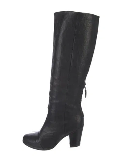 Pre-owned Rag & Bone Leather Boots In Black