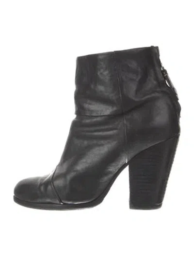 Pre-owned Rag & Bone Leather Boots In Black