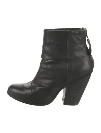 Pre-owned Rag & Bone Leather Boots In Black
