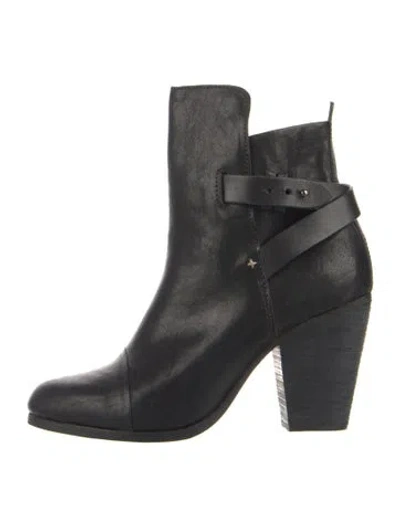 Pre-owned Rag & Bone Leather Boots In Black