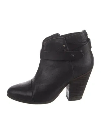 Pre-owned Rag & Bone Leather Boots In Black