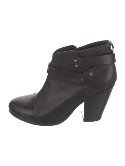 Pre-owned Rag & Bone Leather Boots In Black