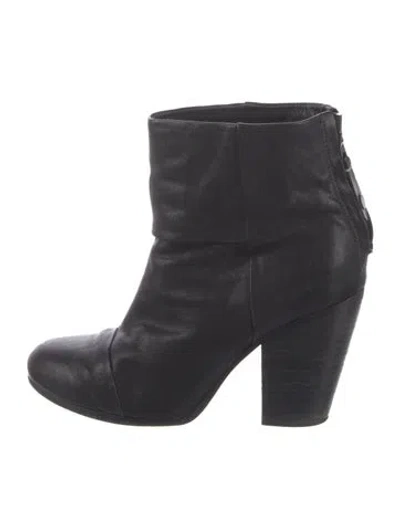 Pre-owned Rag & Bone Leather Boots In Black