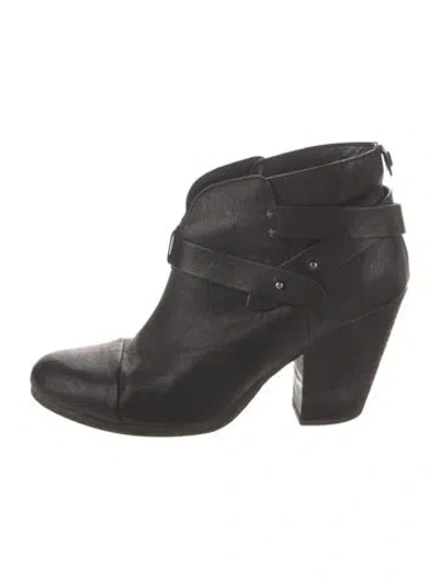 Pre-owned Rag & Bone Leather Boots In Black