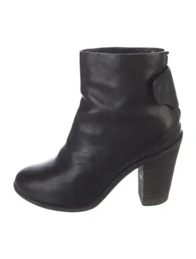 Pre-owned Rag & Bone Leather Boots In Black