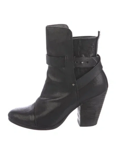 Pre-owned Rag & Bone Leather Boots In Black
