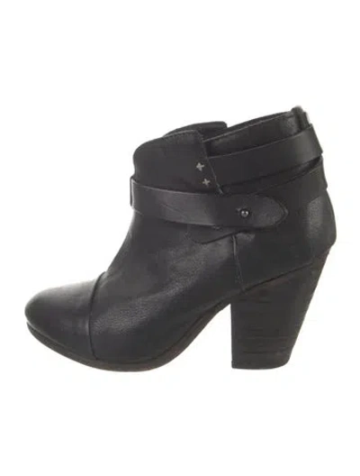 Pre-owned Rag & Bone Leather Boots In Black