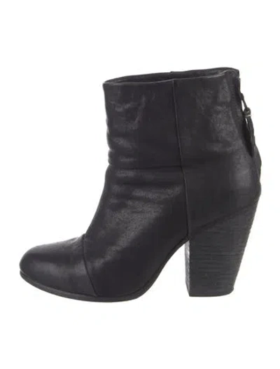Pre-owned Rag & Bone Leather Boots In Black