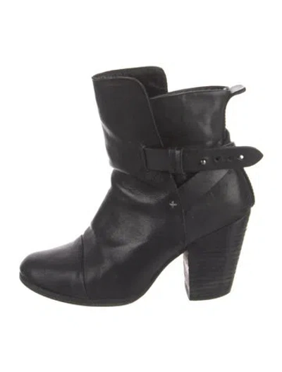 Pre-owned Rag & Bone Leather Boots In Black