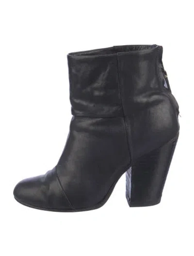 Pre-owned Rag & Bone Leather Boots In Black