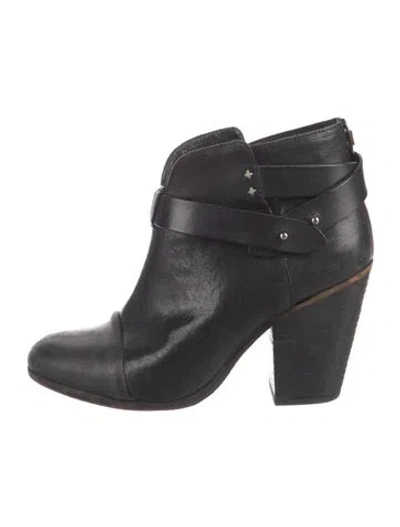 Pre-owned Rag & Bone Leather Boots In Black