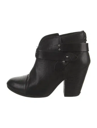 Pre-owned Rag & Bone Leather Boots In Black