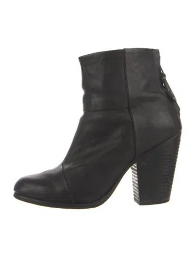 Pre-owned Rag & Bone Leather Boots In Black