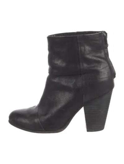 Pre-owned Rag & Bone Leather Boots In Black