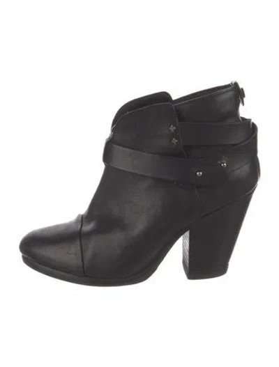 Pre-owned Rag & Bone Leather Boots In Black