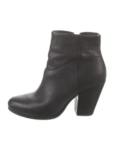 Pre-owned Rag & Bone Leather Boots In Black