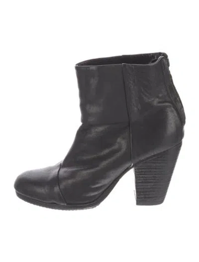 Pre-owned Rag & Bone Leather Boots In Black