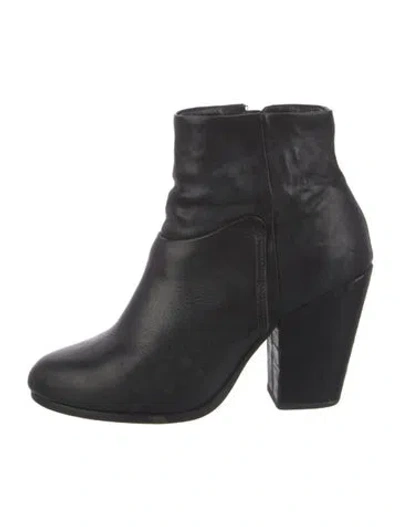 Pre-owned Rag & Bone Leather Boots In Black