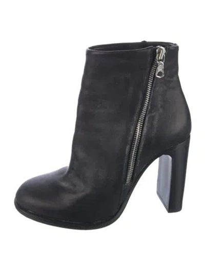 Pre-owned Rag & Bone Leather Boots In Black
