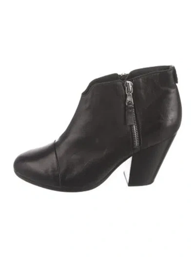 Pre-owned Rag & Bone Leather Boots In Black