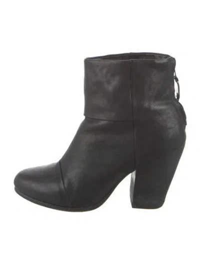 Pre-owned Rag & Bone Leather Boots In Black