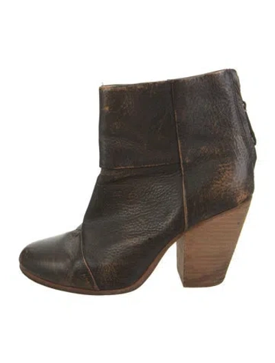 Pre-owned Rag & Bone Leather Boots In Black