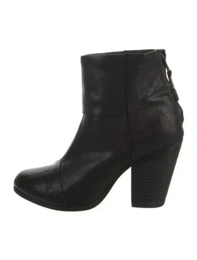 Pre-owned Rag & Bone Leather Boots In Black