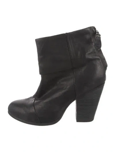 Pre-owned Rag & Bone Leather Boots In Black