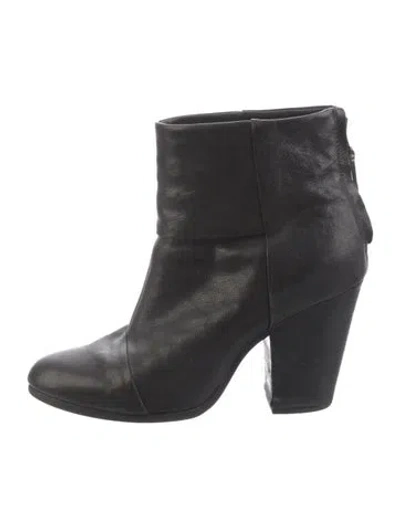 Pre-owned Rag & Bone Leather Boots In Black