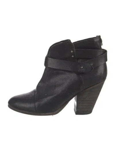 Pre-owned Rag & Bone Leather Boots In Black