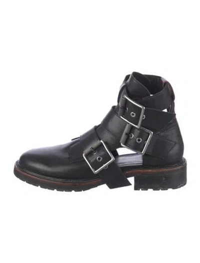 Pre-owned Rag & Bone Leather Boots In Black